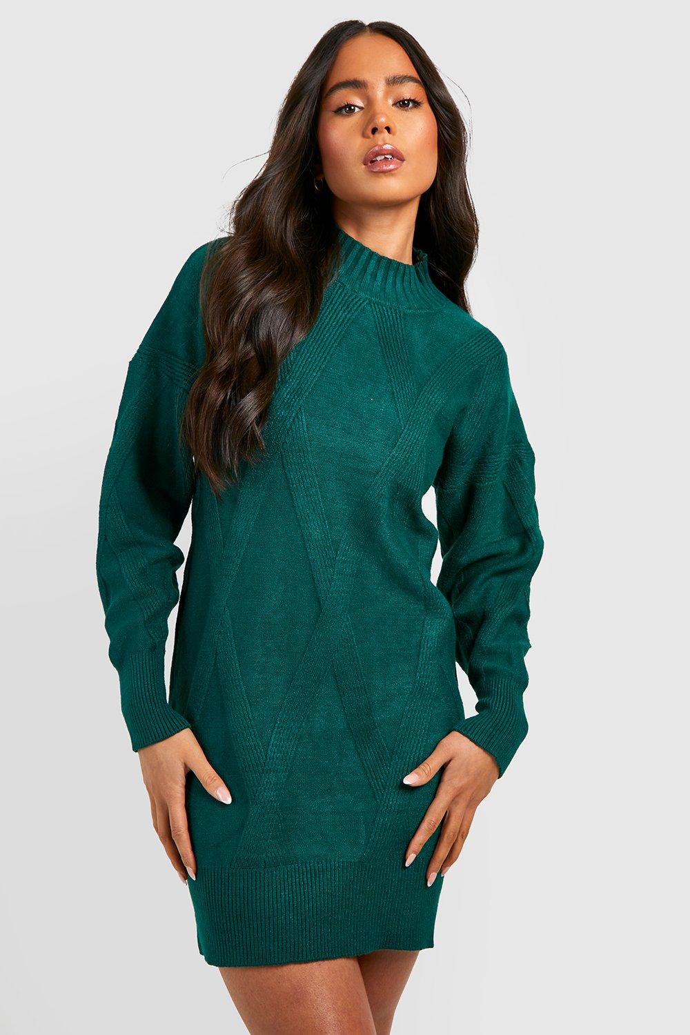 Emerald green jumper dress clearance